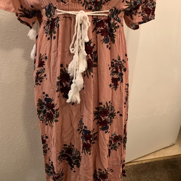 Pink flower long dress - Picture 3 of 6